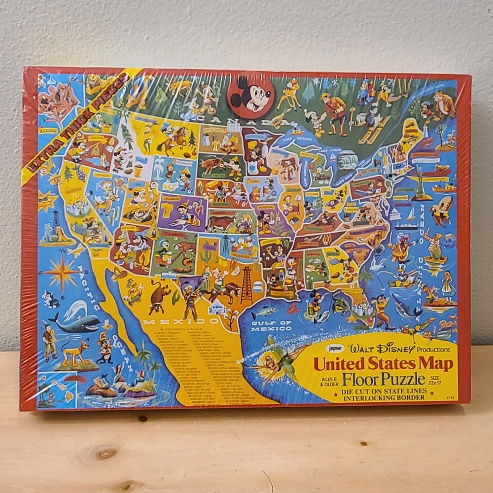 SEALED Disney US Map Floor Puzzle